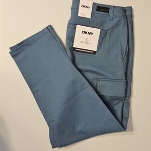 Men's DKNY Blue Cargo Pants Slim fit 36x30 NWT MSRP $89.50
